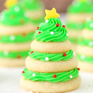 Christmas Tree Cookie Stack Dessert