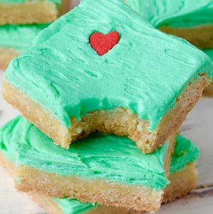 Grinch Sugar Cookie Bar