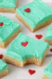 Grinch Cookie Christmas Dessert Bars