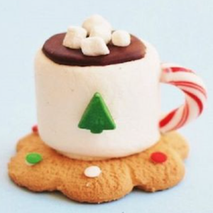 Hot Cocoa Marshmallow Cookie Cup Treats