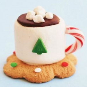 Hot Cocoa Marshmallow Cookie Cups