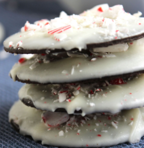 No Bake Peppermint Bark Cookies