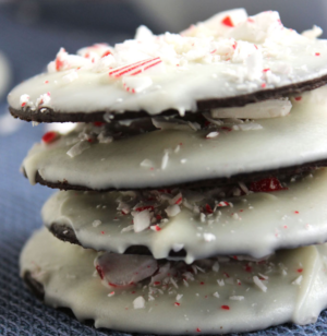 No Bake Peppermint Bark Cookies