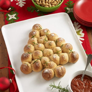 Christmas Tree Pull-Apart Pizza Bites