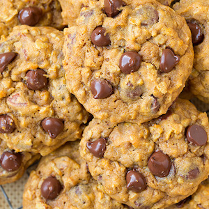 Pumpkin-Oat Best Chocolate Chip Cookie