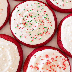 Red Velvet Sugar Cookies 