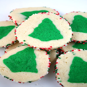 Slice ‘n’ Bake Christmas Tree Cookies
