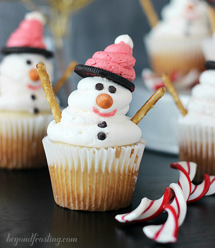 Snowmen Cupcake Christmas Desserts 