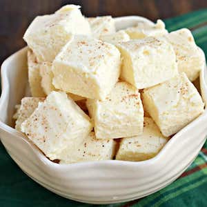 egg nog fudge