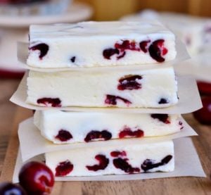 White Chocolate Cranberry Fudge