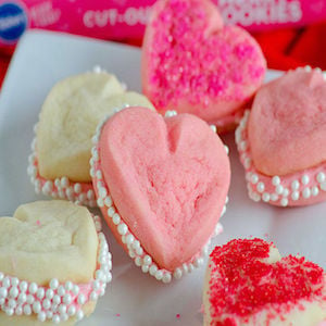 3-Ingredient Heart-Shaped Cookies