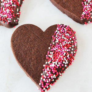 Chocolate Shortbread Hearts