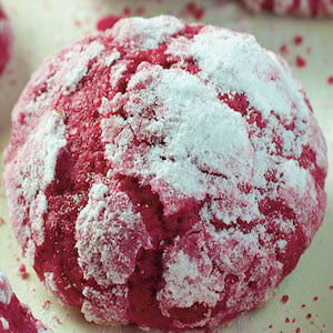 Crinkle Red Velvet Cookies