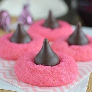 Strawberry Truffle Kiss valentine Cookies