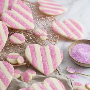 Stripped Heart Cookies