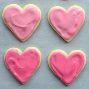 Valentine's Day Sugar Cookies with Homemade Icing