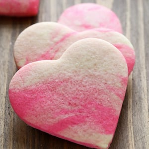 Marbled Heart Sugar Cookies