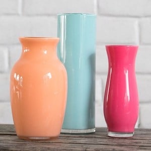 Enamel Painted Vases