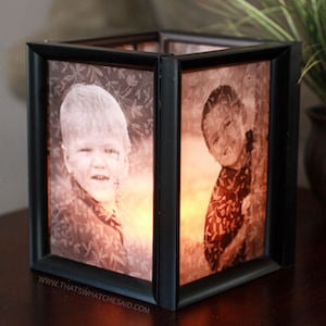 dollar tree Picture Frame Luminaries 