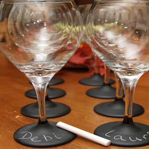 Chalkboard Wine Glasses
