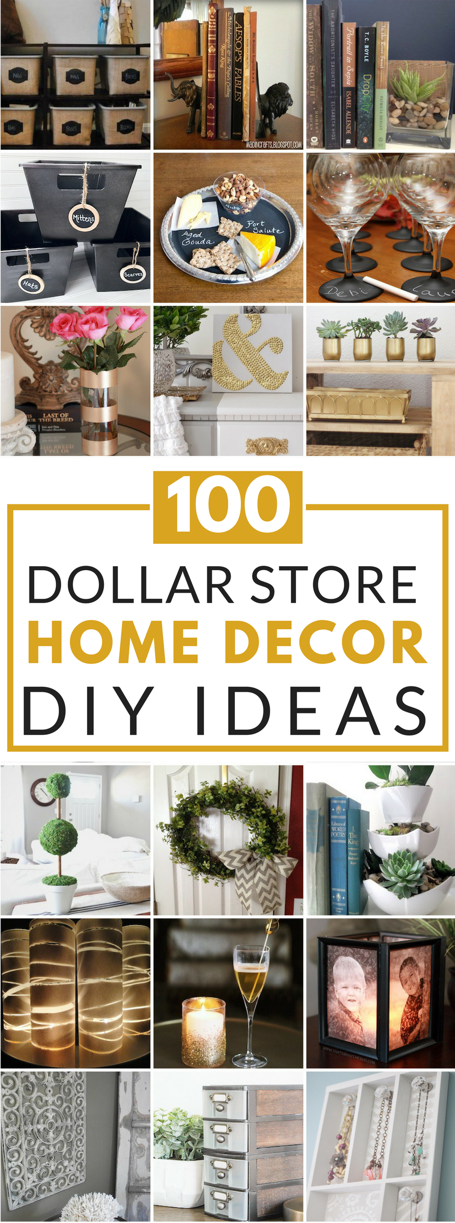 100 Dollar Store DIY Home Decor Ideas - Prudent Penny Pincher