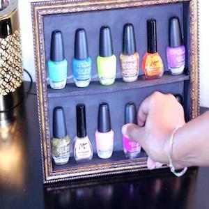 Fingernail Polish Display Stand DIY home decor