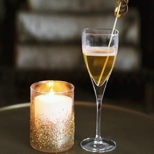 Gold Glitter Votive wedding candle centerpiece