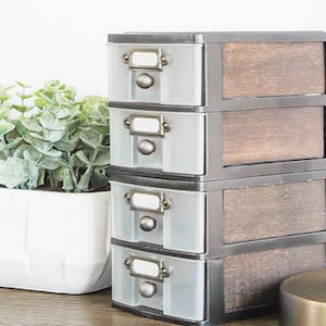 Industrial Farmhouse Storage Drawers 