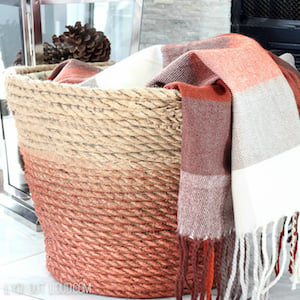 Metallic Rope Throw Basket apartment decorating idea