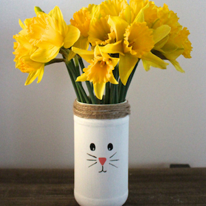 Recycled Easter Bunny Vase