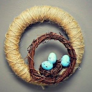 birds Nest easter Wreath