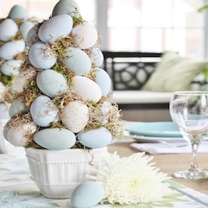 Easter egg topiary tree decor