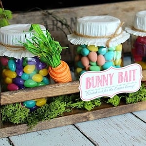 Easter Candy Mason Jar Decor