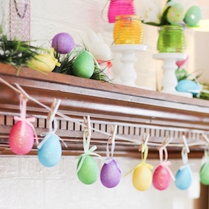 Easter egg wreath decor