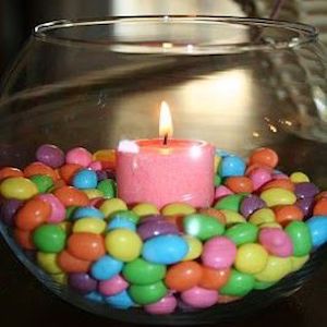 Jelly Bean Candle DIY Easter Decoration