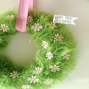 spring baby grass wreath