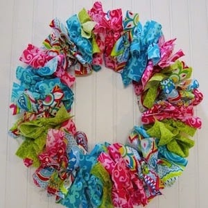 fabric easter wreath