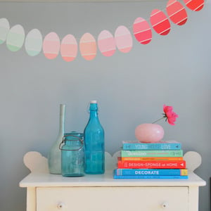 paint chip easter egg garland