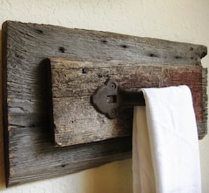 Rustic Towel Holder home decor idea