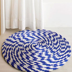 blue and white Rope Rug coastal decorating idea