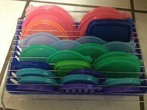 Dollar Tree Tupperware Cupboard Organization