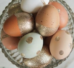 gold Glitter Eggs 