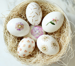 Pressed Flower Easter Egg Decorating Ideas
