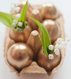 Golden Easter Egg Centerpiece