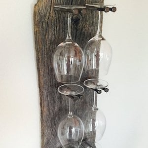 Wood Board Wine Glass Holder