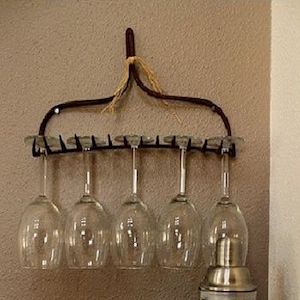 Rake Head Wine Rack