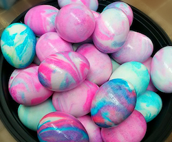 Shaving Cream Easter Eggs