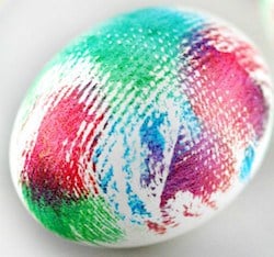 Patterned Tie-Dyed easter egg decorating idea