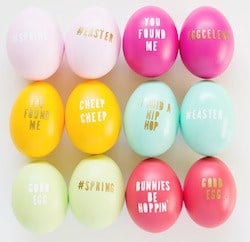 Typography Eggs