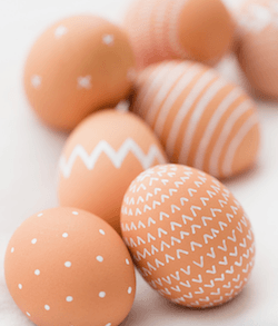 Natural Brown easter egg decorating idea